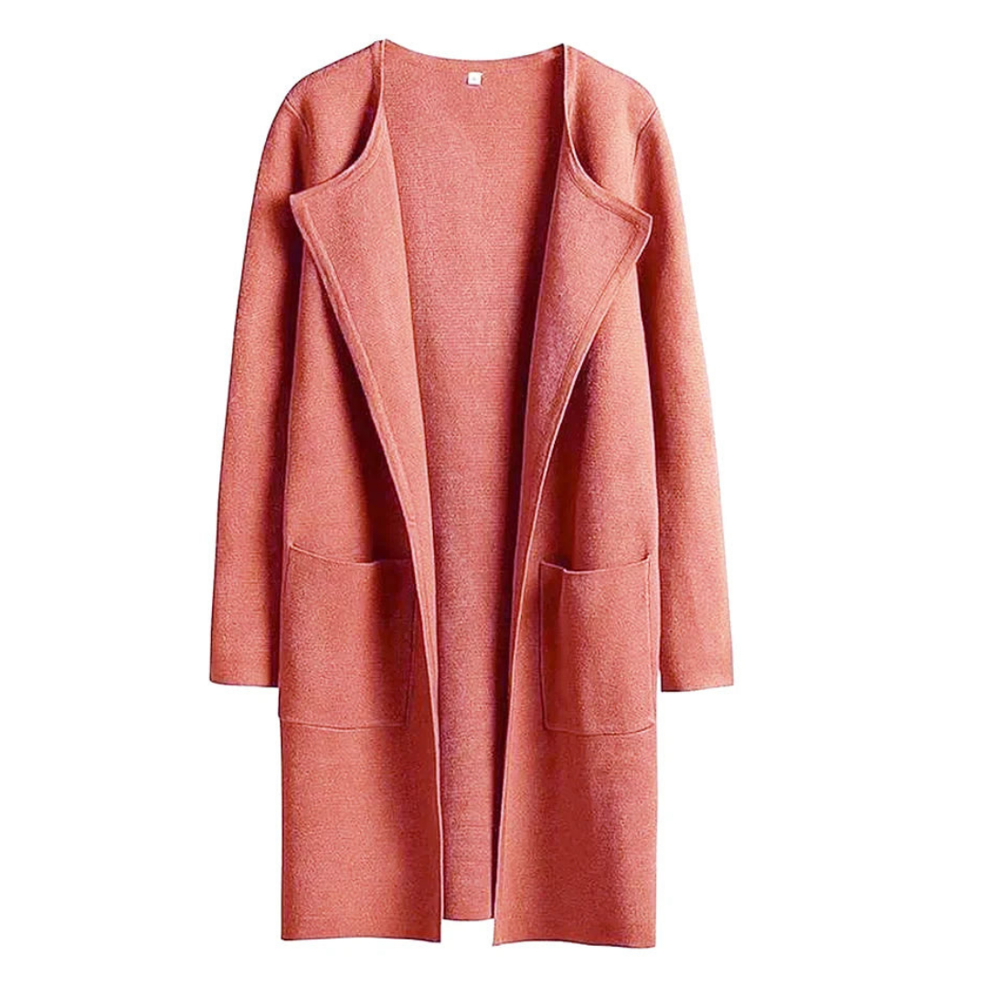 Rhea | Damen Lange Strickjacke | Elegante