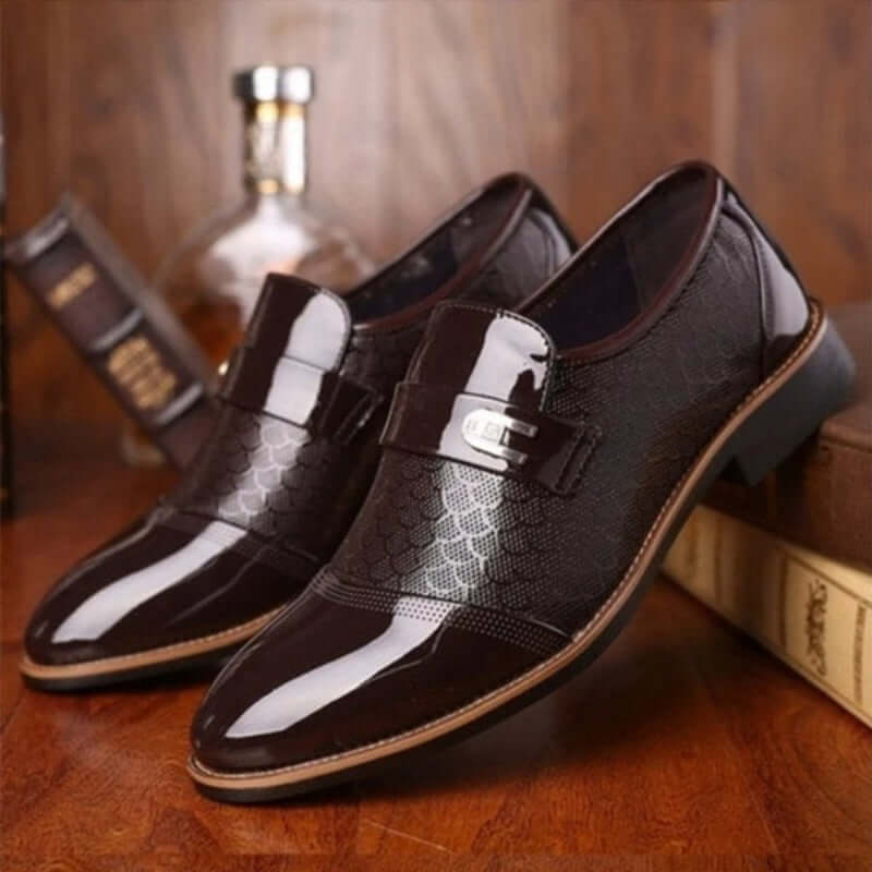Herren-Lederschuh mit Gummisohle