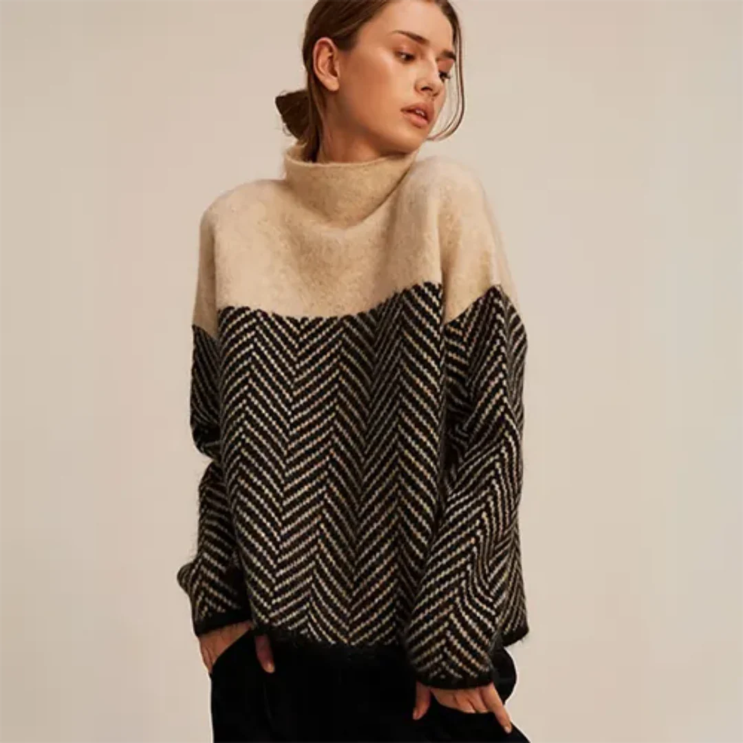 Allysona | Damen Strick Rollkragen Pullover | Winter