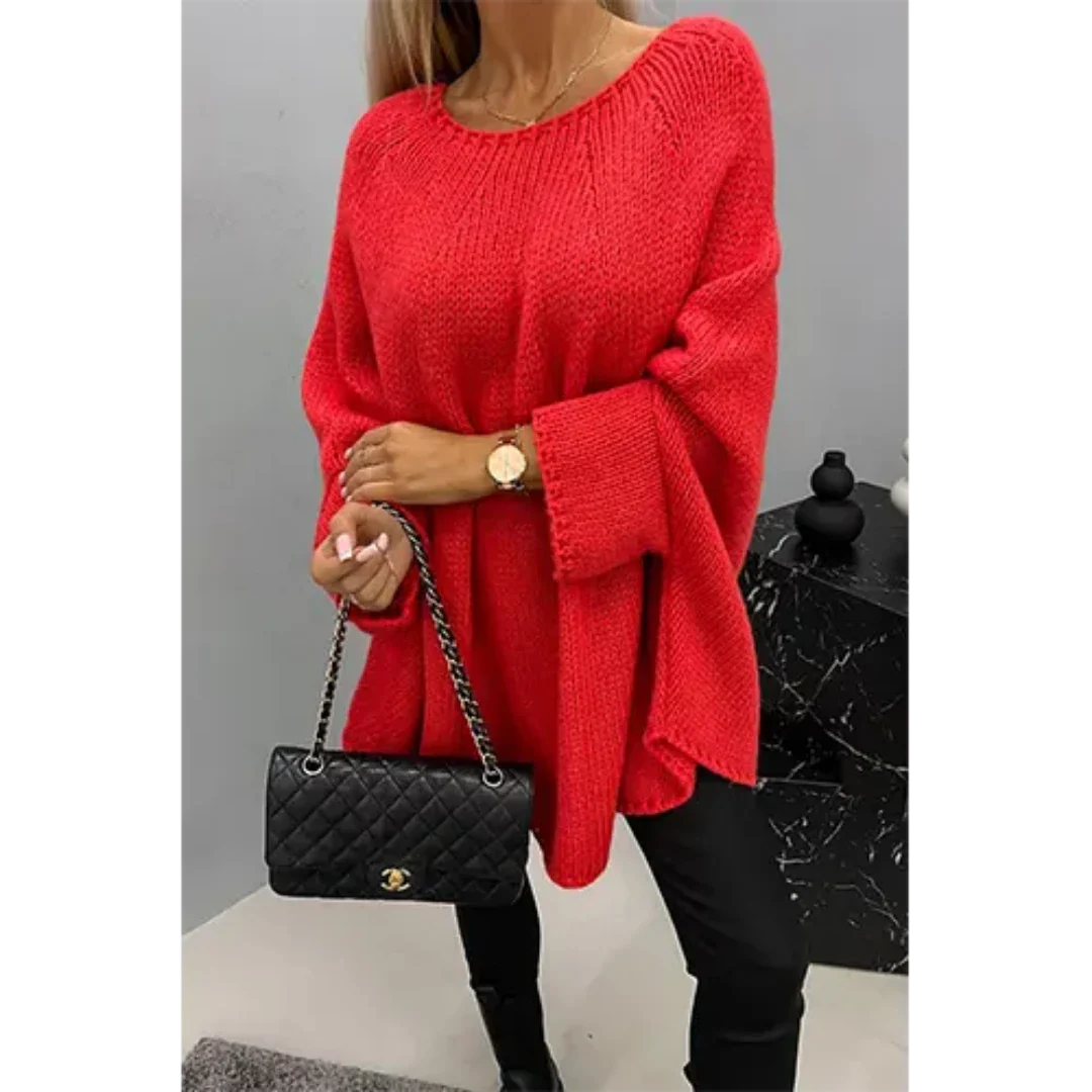Augusta | Damen Übergroßer Langarm Pullover | Warme