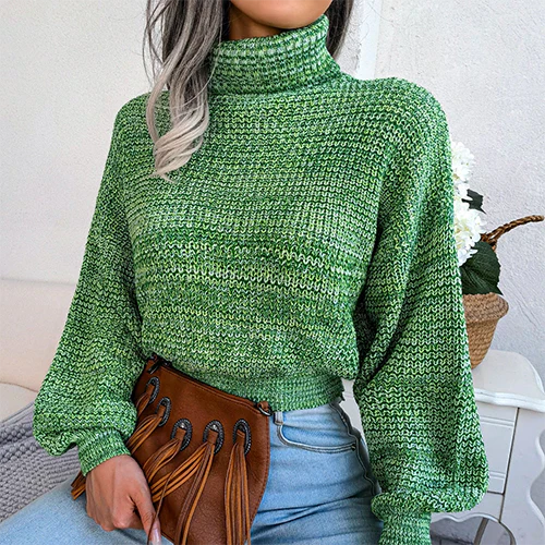 Aurany | Damen Strick Winter Pullover | Rollkragen