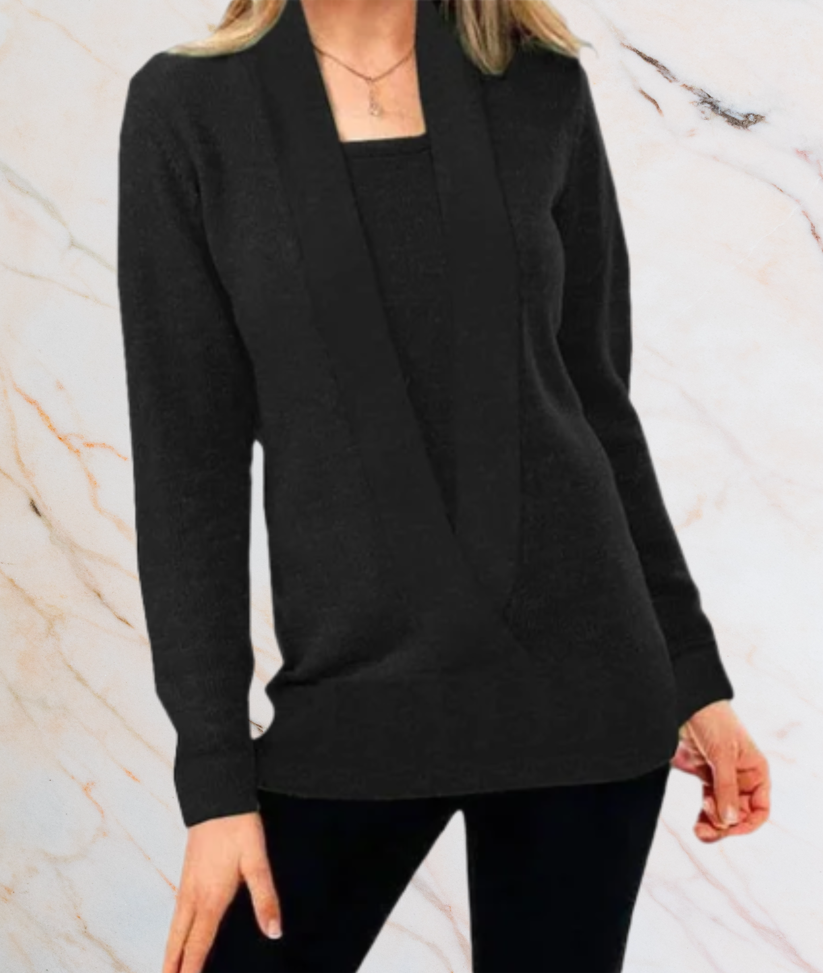 Femininer High-Stretch-Sweater für Damen – Dovilyn