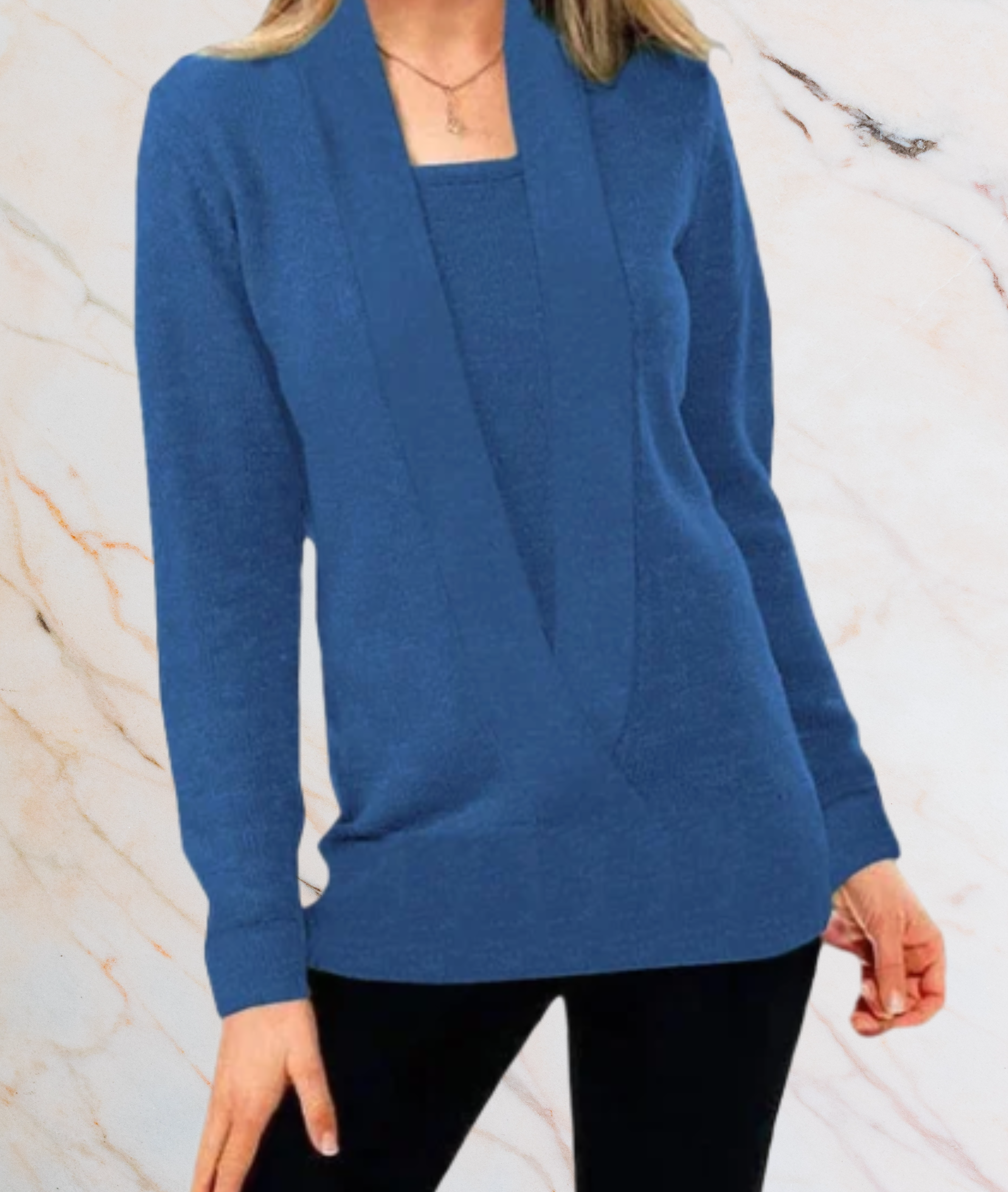 Femininer High-Stretch-Sweater für Damen – Dovilyn