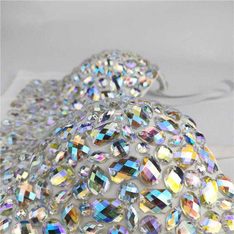 Damen-Glitzer-Top mit Diamanten für Partys & Festivals – Faye