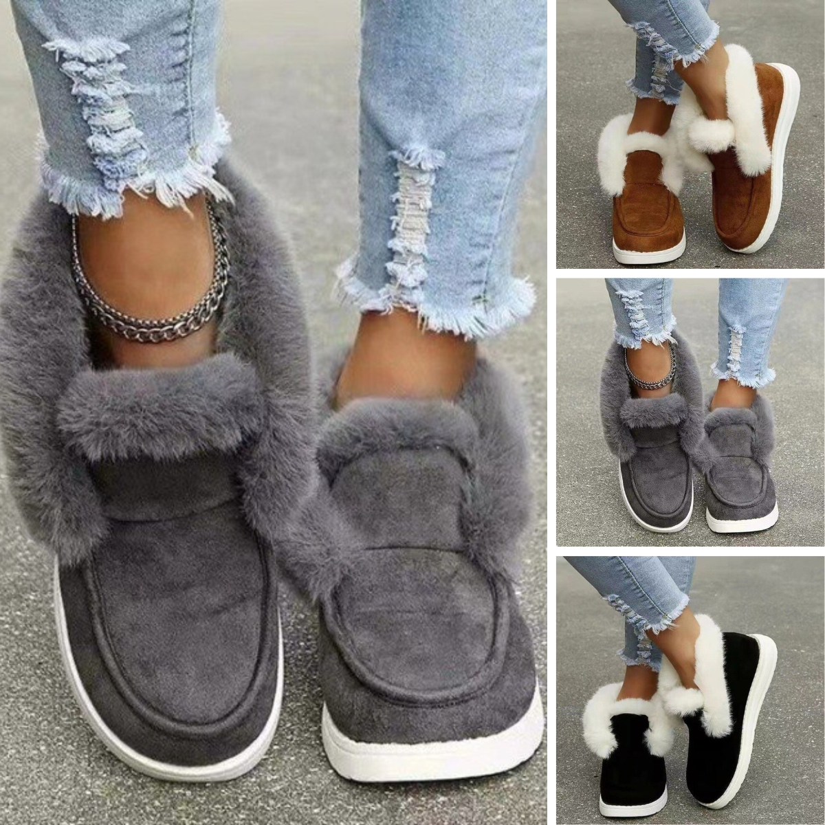 Mia™ - Bequeme, warme Schneestiefel aus Plüschfell