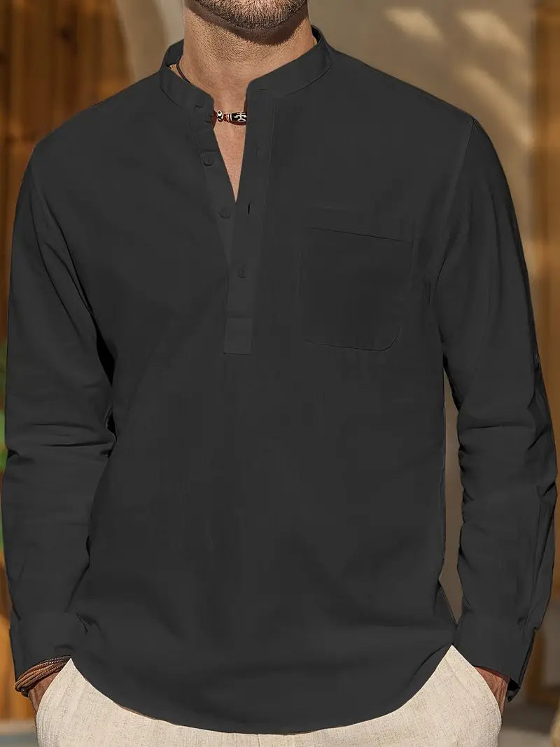 Leinenhemd Herren Sommer Elegant Luftig Bequem – Noah