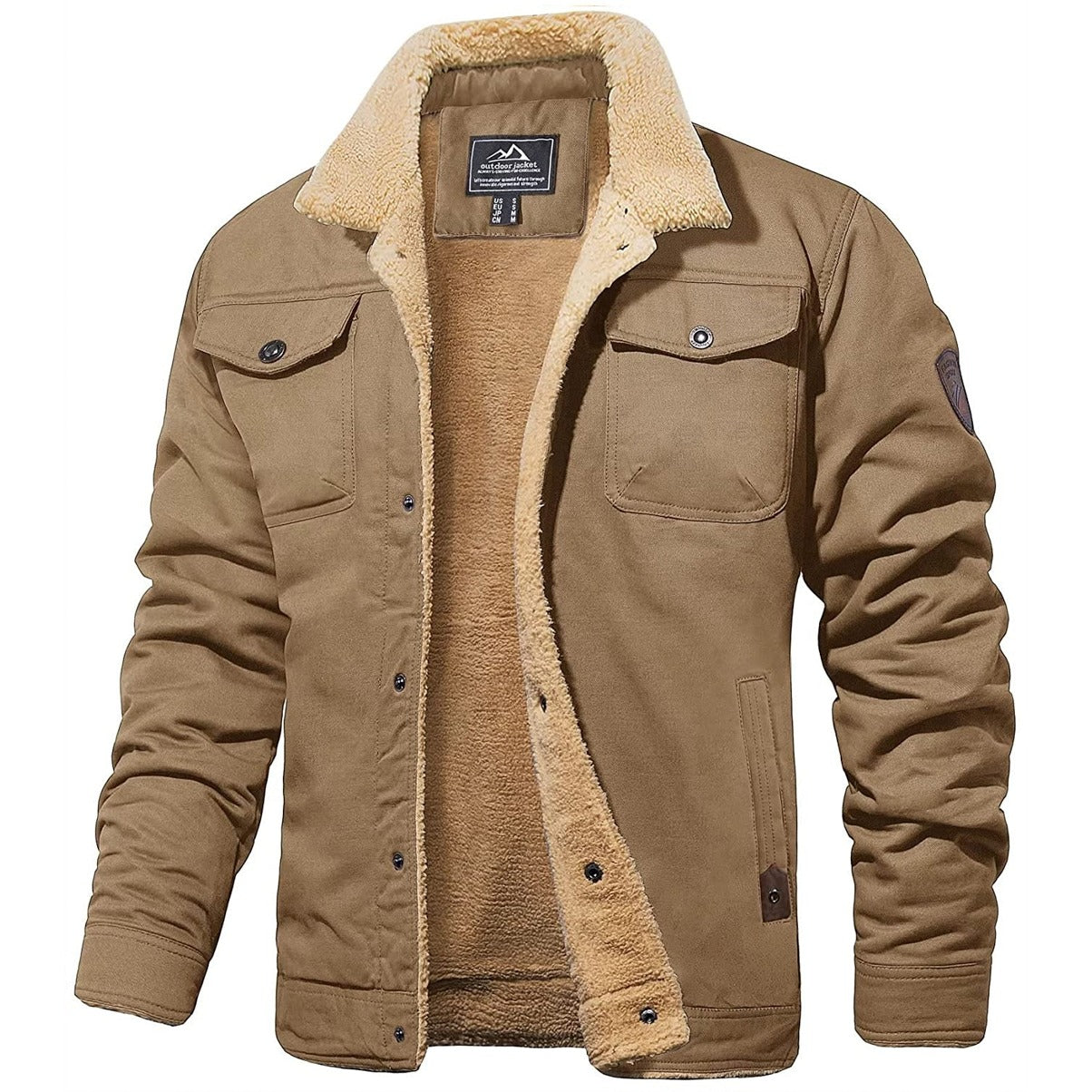 Herren Fleece-gefütterte Utility-Jacke