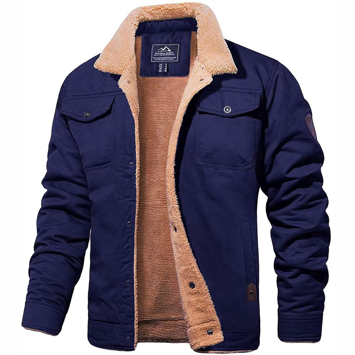 Herren Fleece-gefütterte Utility-Jacke