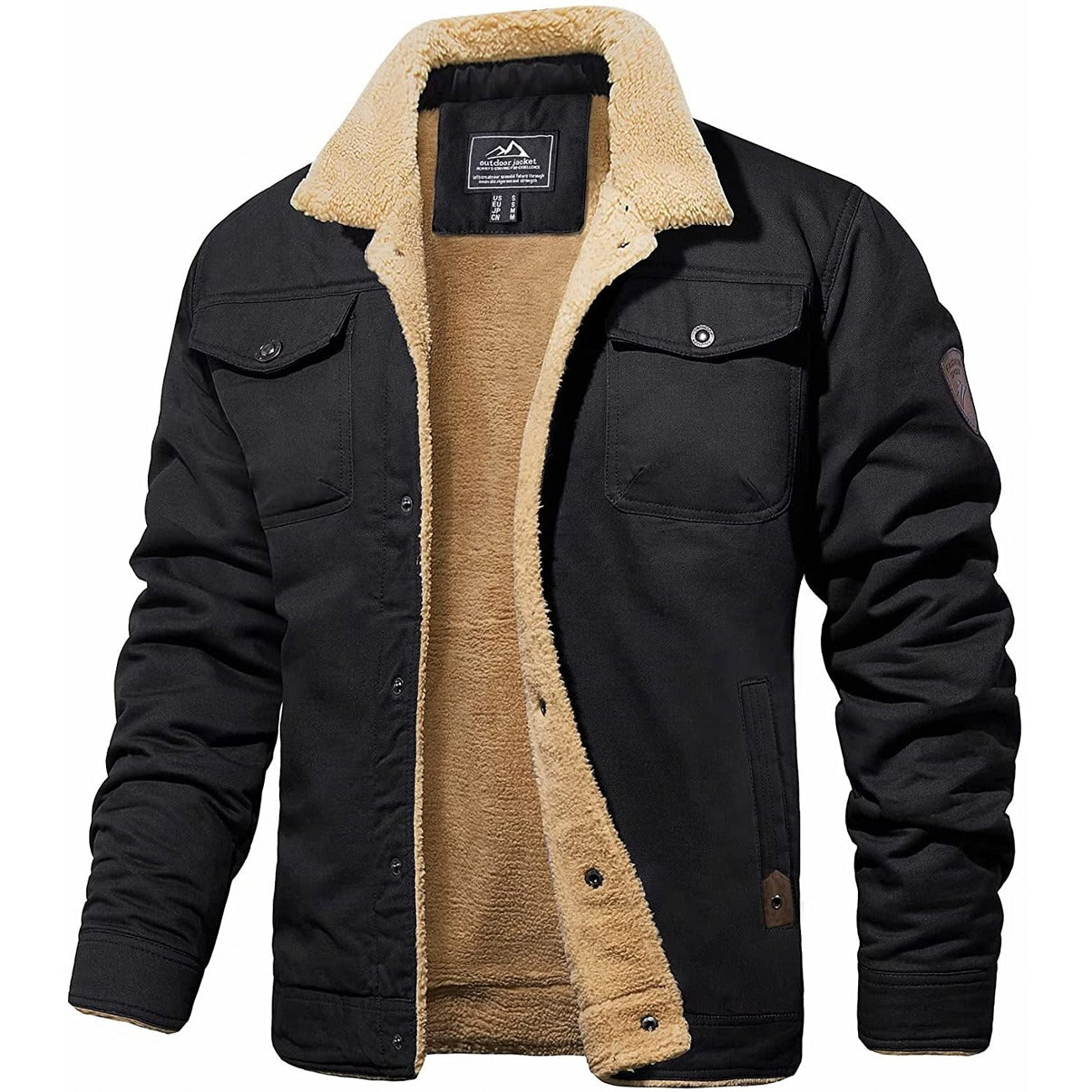 Herren Fleece-gefütterte Utility-Jacke