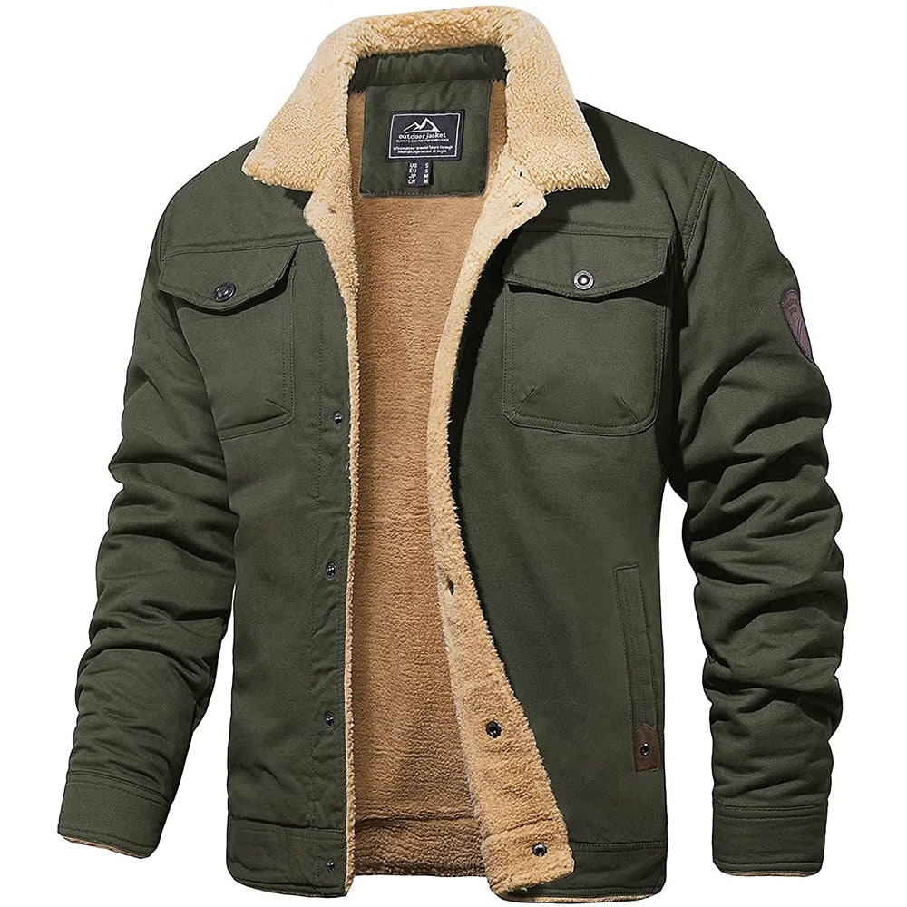 Herren Fleece-gefütterte Utility-Jacke