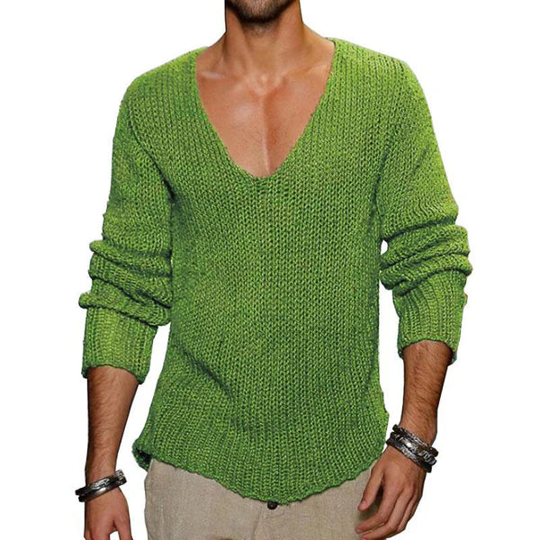 Herren Strickpullover V-Ausschnitt Klassisch Weich – Tobias