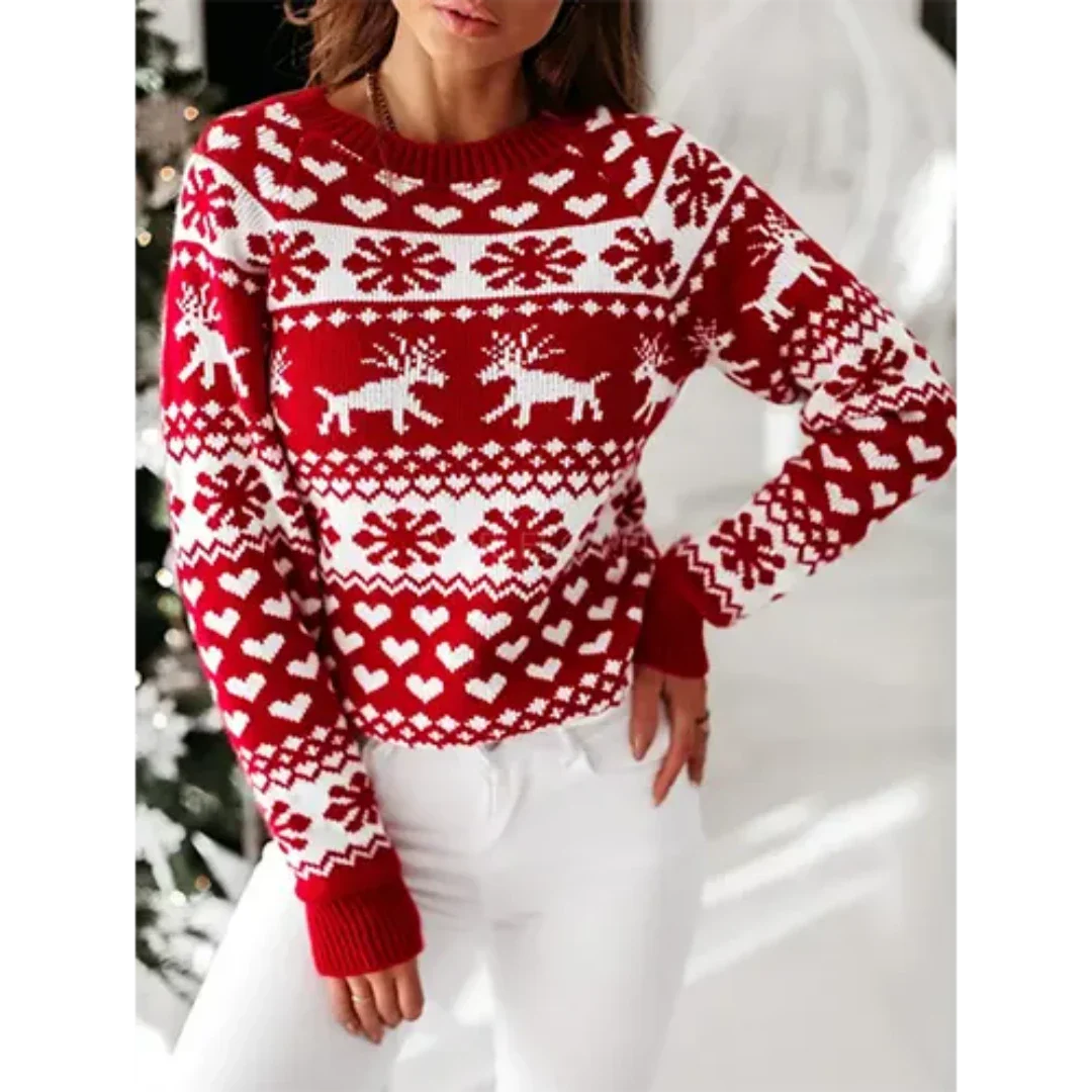 Klausey | Damen Strick Winter Pullover | Warme