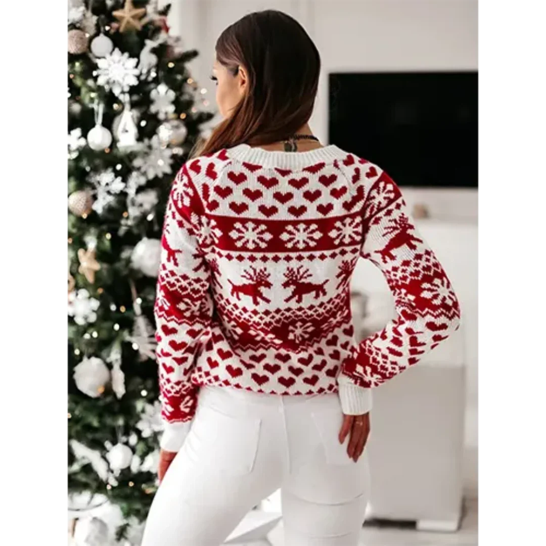 Klausey | Damen Strick Winter Pullover | Warme