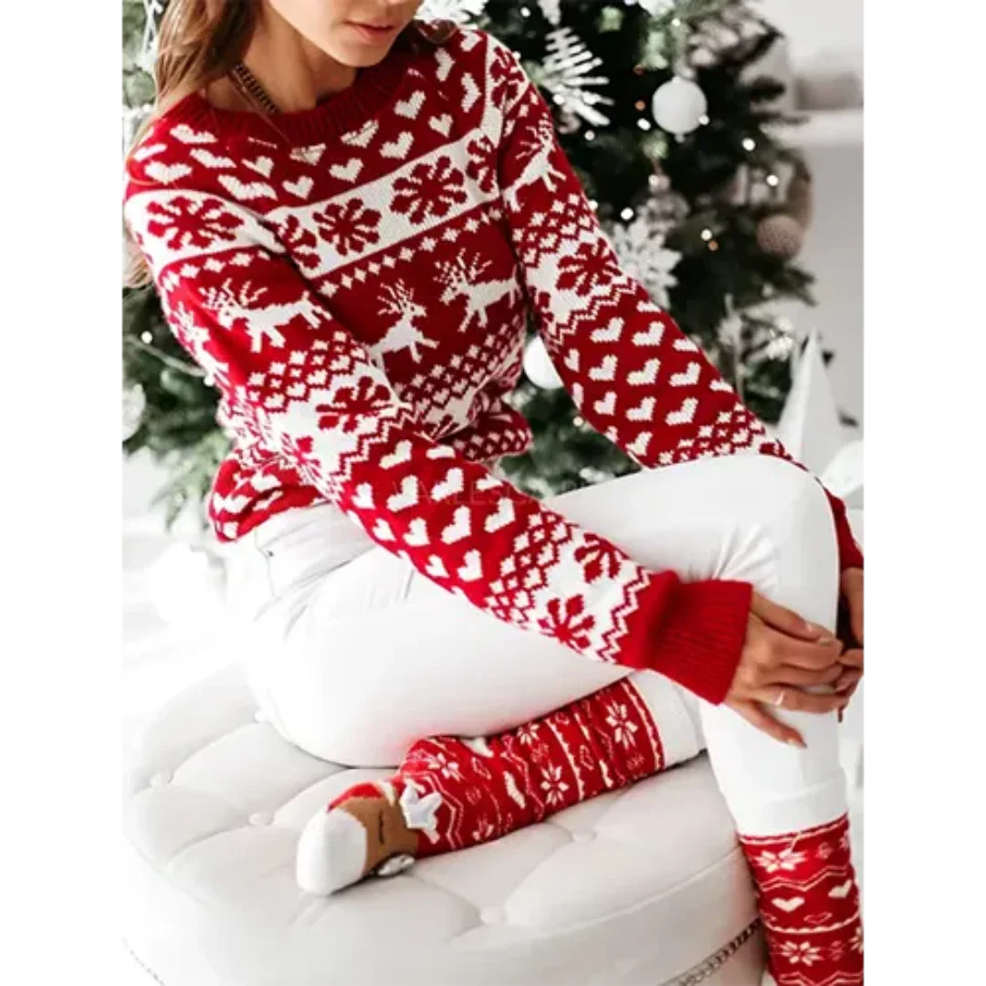 Klausey | Damen Strick Winter Pullover | Warme