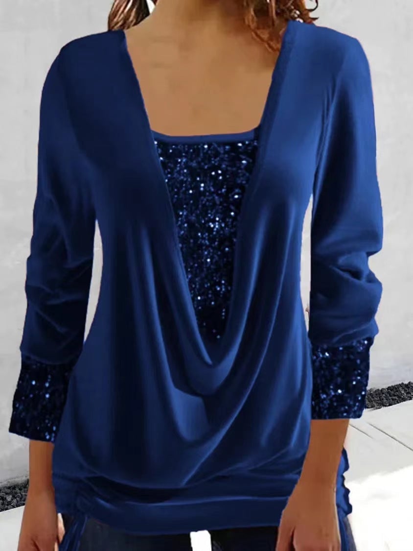 Damen-Glitzer-Top mit elegantem Design für Partys – Luna