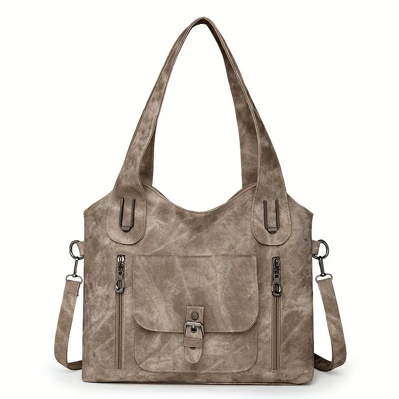 Ingrids Vintage-Charme | Kunstleder-Schultertasche