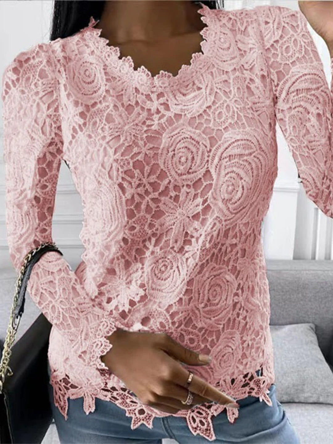 Elegante Damenbluse mit raffinierten Details – Claudia