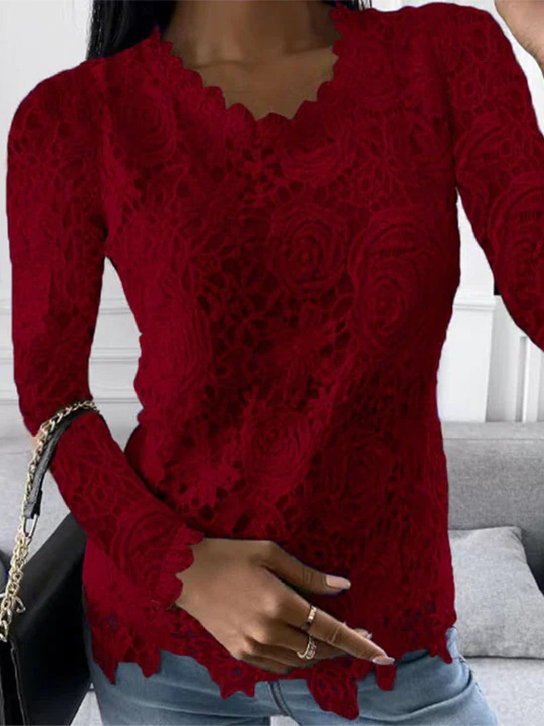 Elegante Damenbluse mit raffinierten Details – Claudia