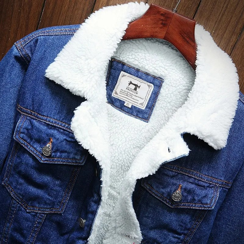 Essentials Jeansjacke | Winterjacke für Männer mit Fleecefutter