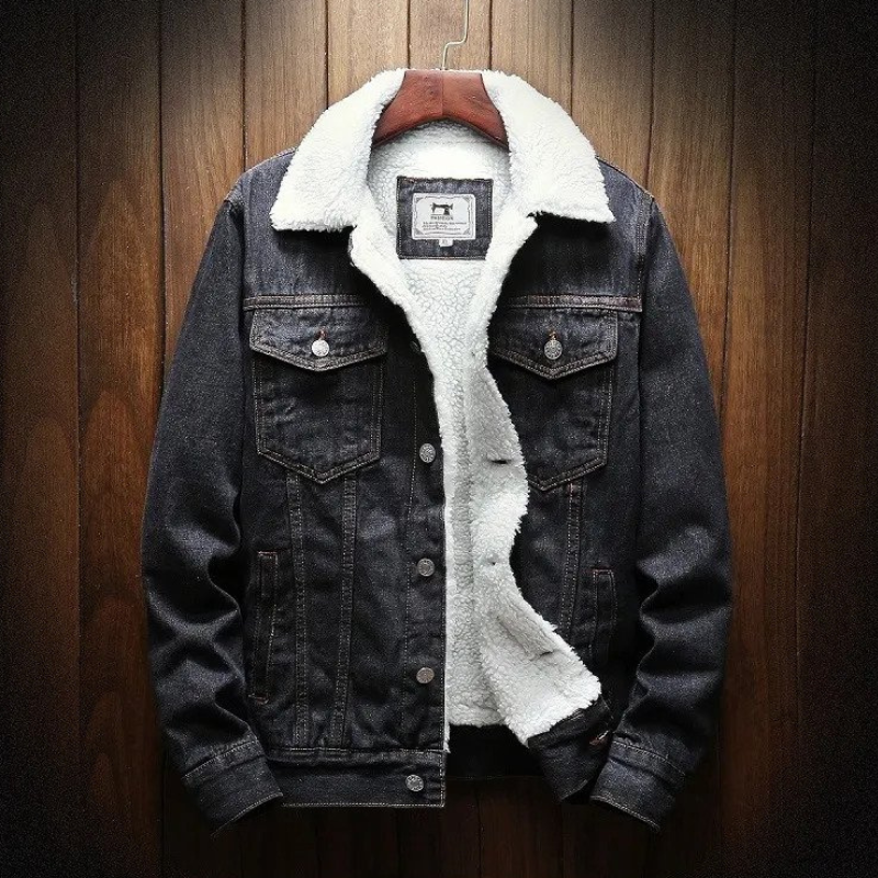 Essentials Jeansjacke | Winterjacke für Männer mit Fleecefutter