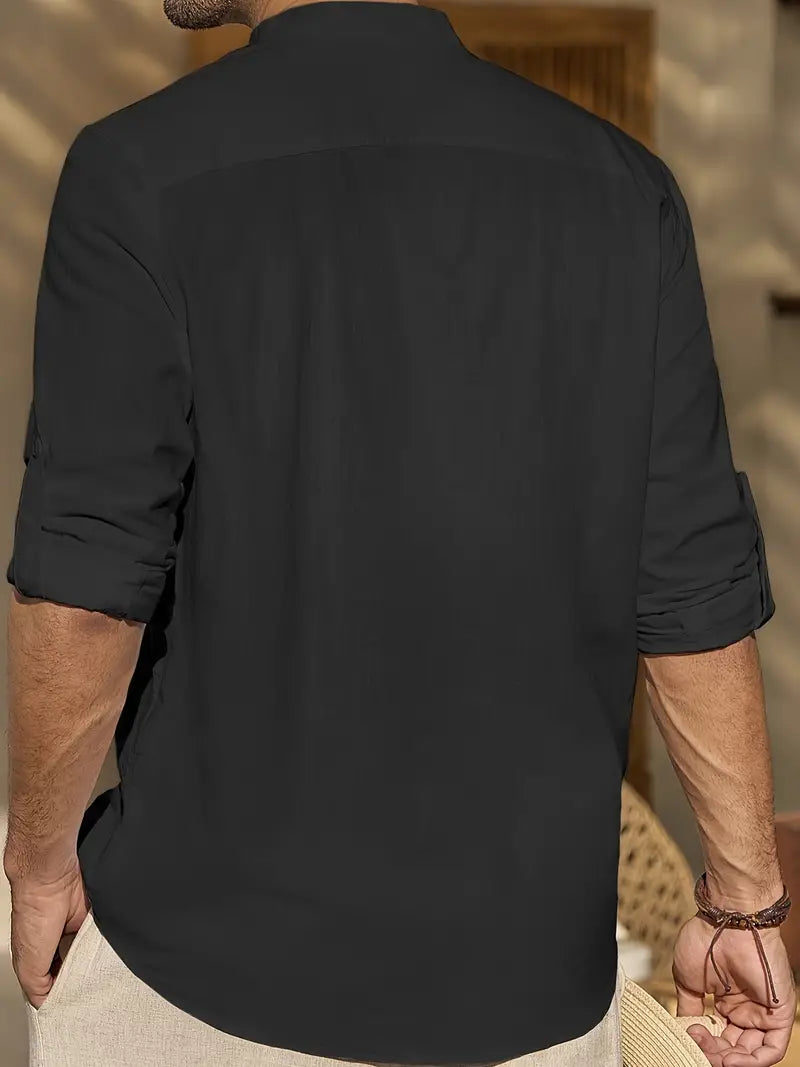 Leinenhemd Herren Sommer Elegant Luftig Bequem – Noah