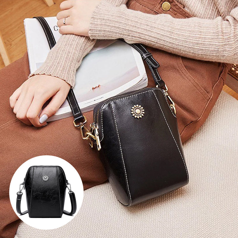 Vera™ - Stilvolle Mini-Umhängetasche aus weichem Leder