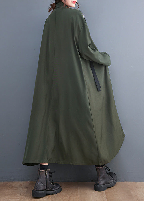 Marilyn | Karierter langer Trenchcoat mit Reißverschluss