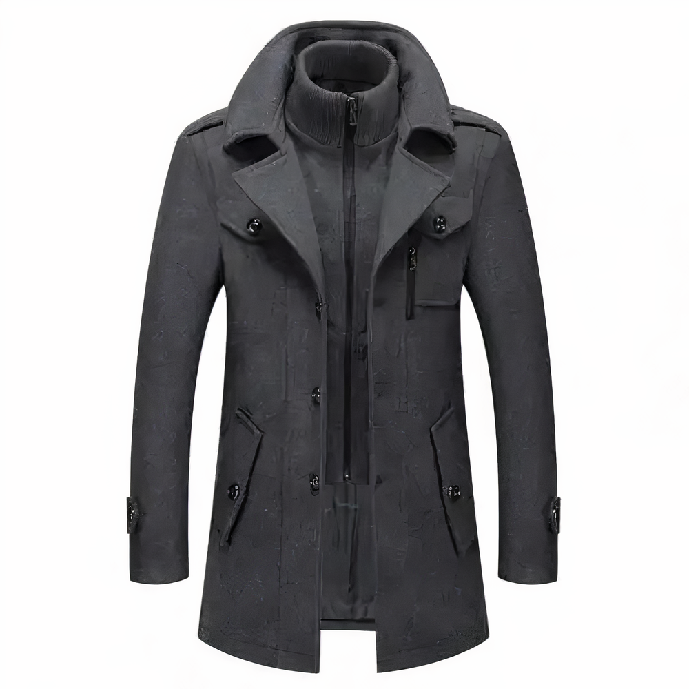 Modische Doppelkragenjacke für Männer