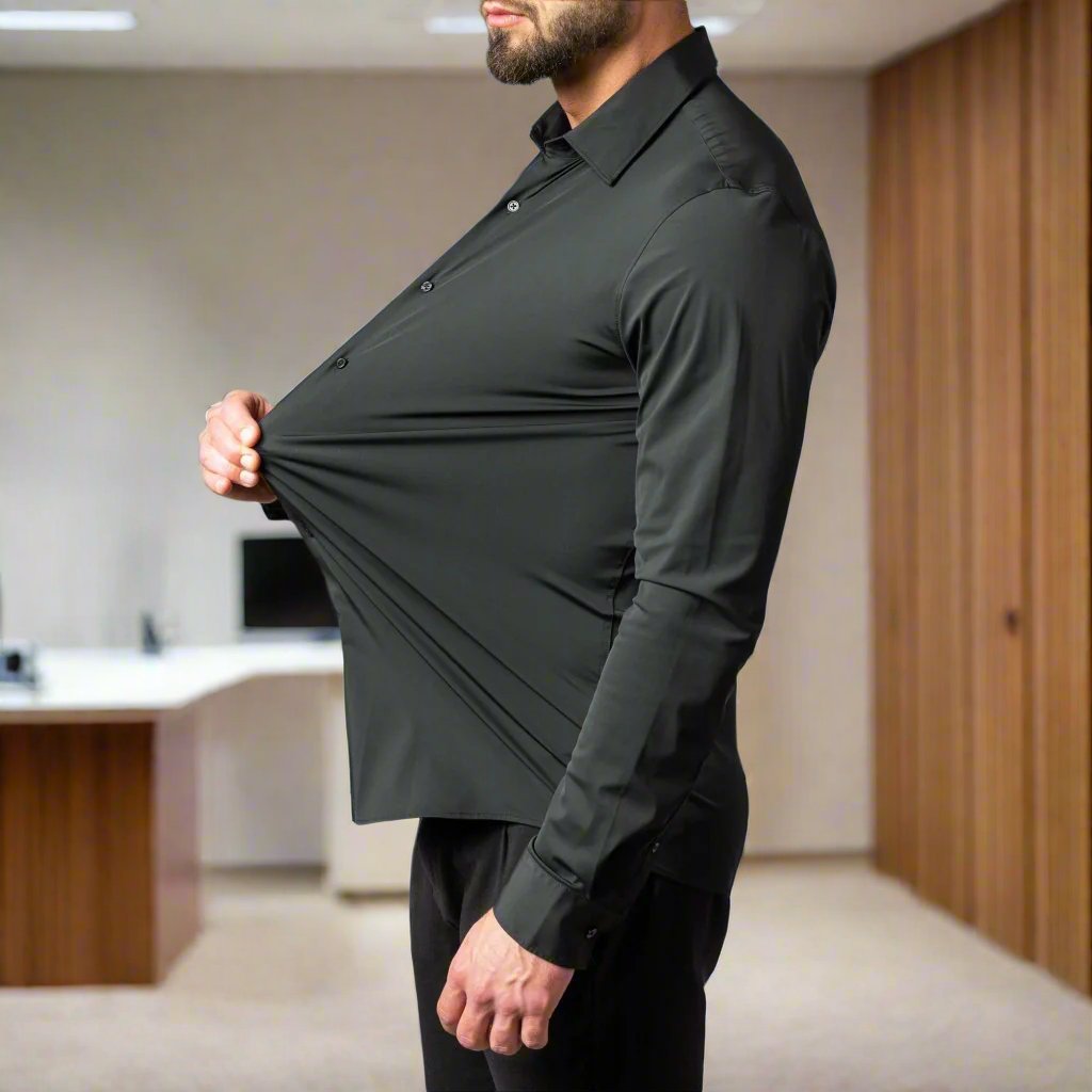 Herren Businesshemd Slim Fit Bügelfrei Baumwolle – Rendano