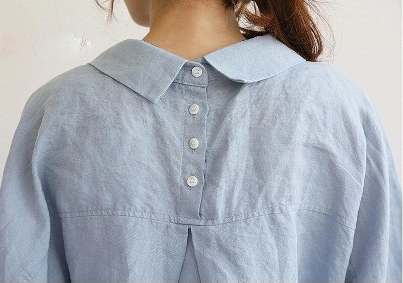Oversize-Freizeithemd aus weichem Material – Lena