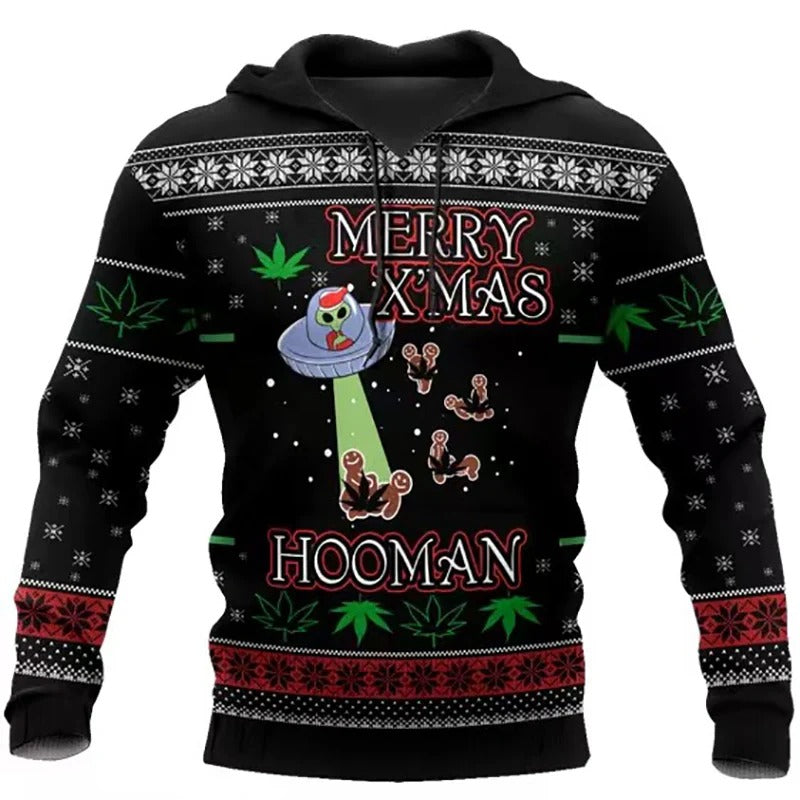 Weihnachts Winter-Kapuzenjacke für Männer