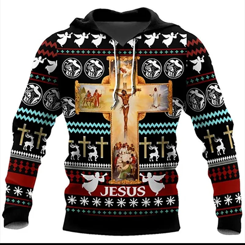 Weihnachts Winter-Kapuzenjacke für Männer