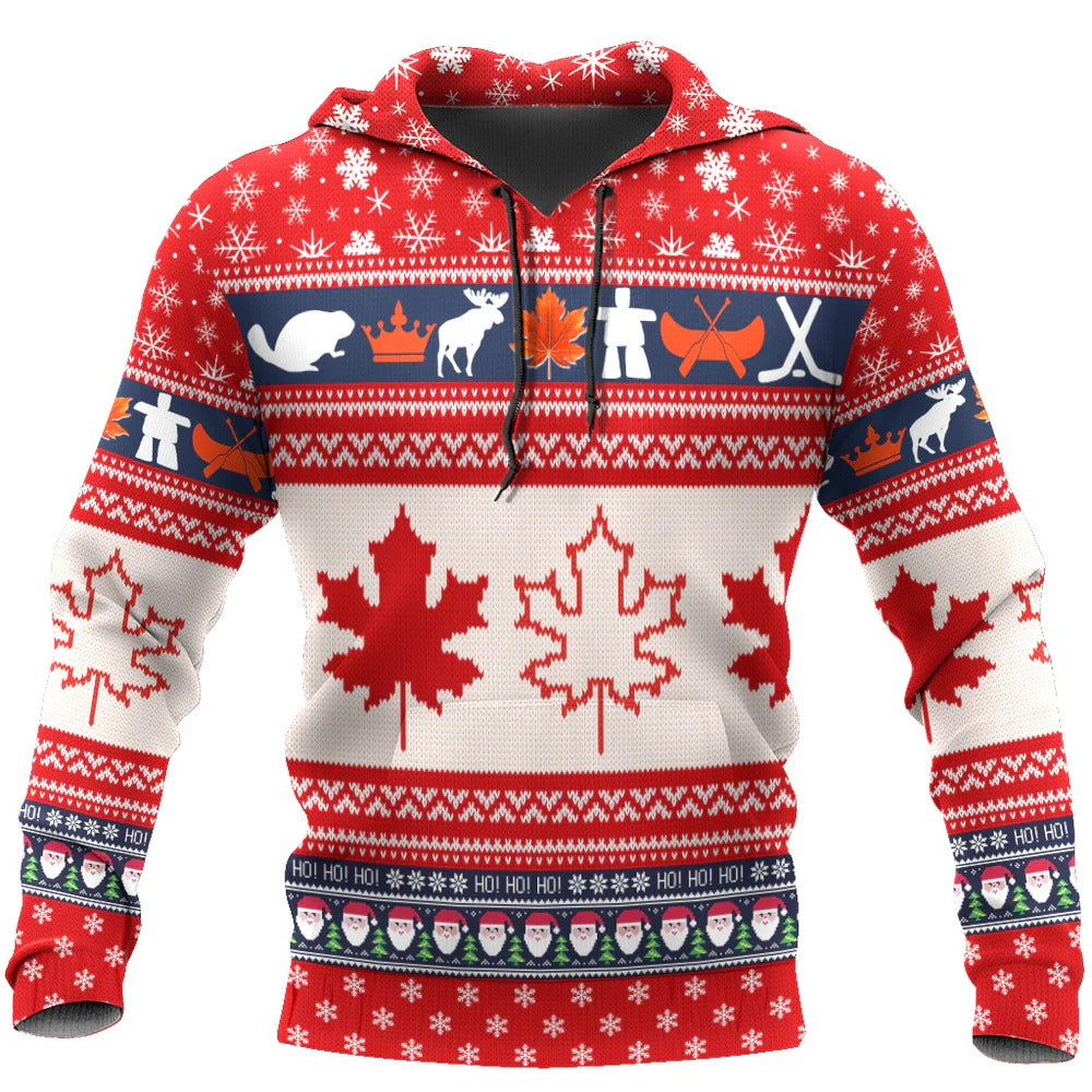 Weihnachts Winter-Kapuzenjacke für Männer