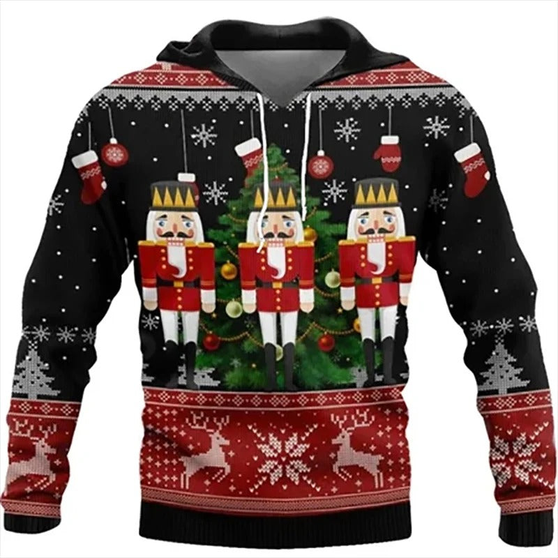 Weihnachts Winter-Kapuzenjacke für Männer