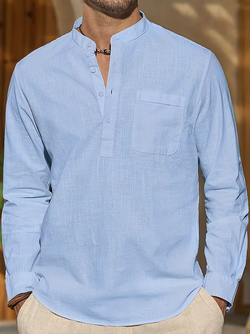 Leinenhemd Herren Sommer Elegant Luftig Bequem – Noah