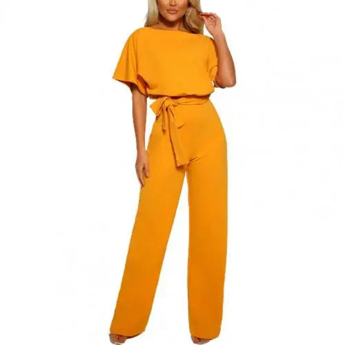 Vira - Eleganter Apricotfarbener Jumpsuit