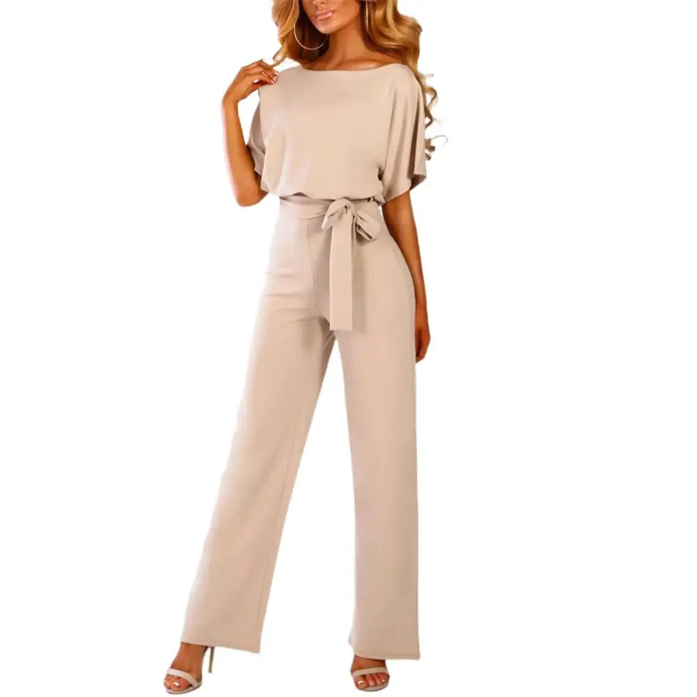 Vira - Eleganter Apricotfarbener Jumpsuit