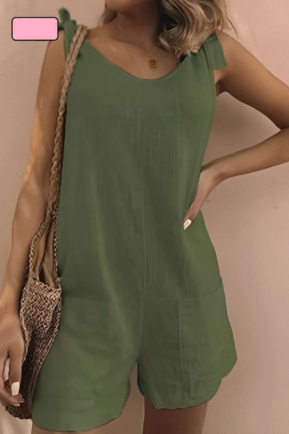 Bella - Weiße Leinenkleid mit Taschen