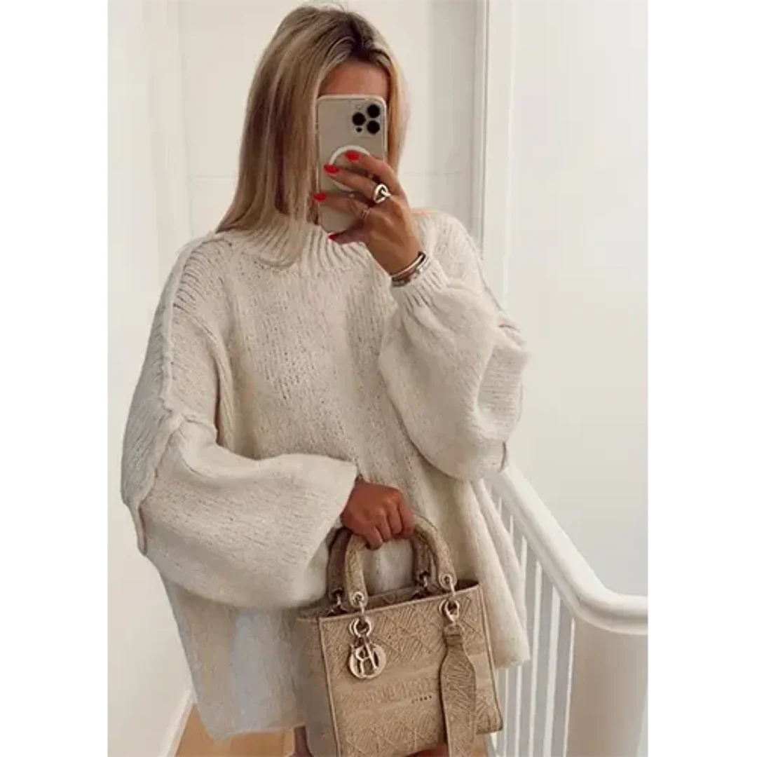 Leanna | Damen Übergröße Strick Pullover | Warme
