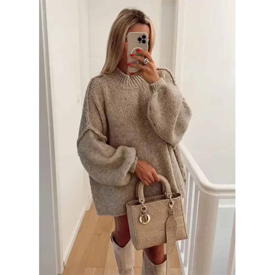 Leanna | Damen Übergröße Strick Pullover | Warme