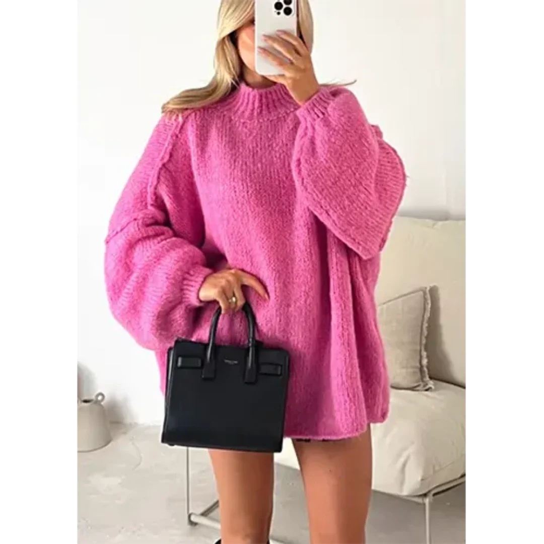 Leanna | Damen Übergröße Strick Pullover | Warme