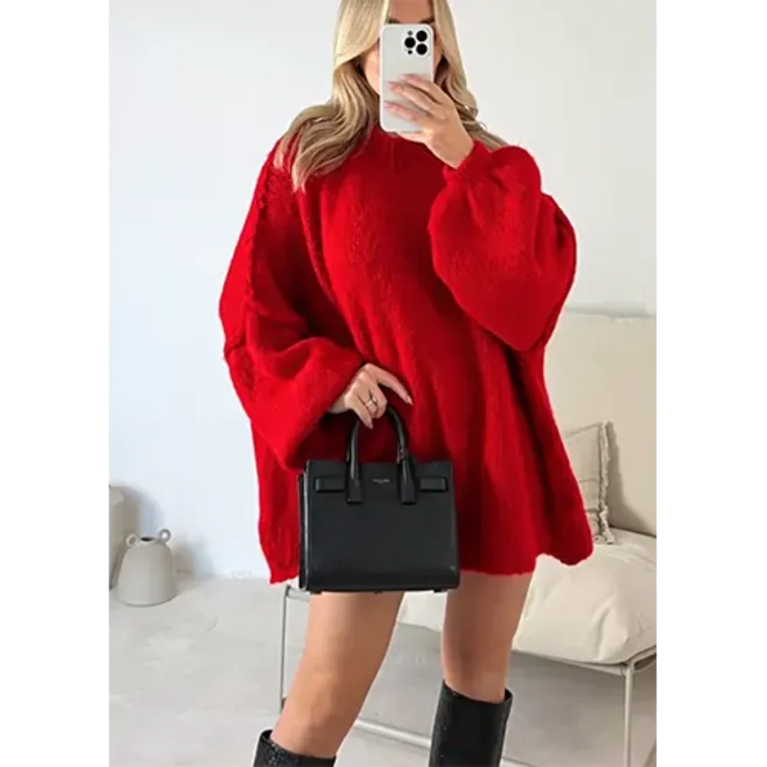 Leanna | Damen Übergröße Strick Pullover | Warme