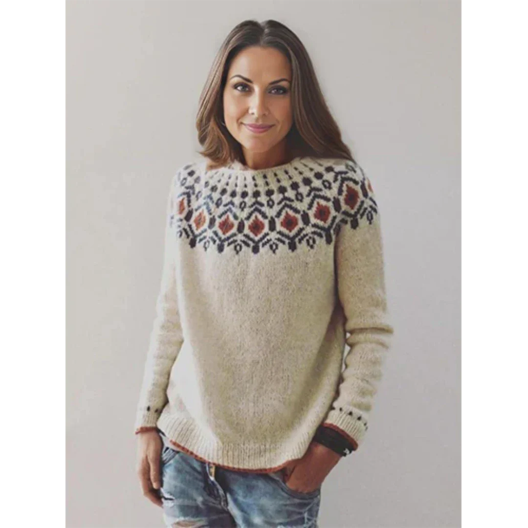 Malayahim | Damen Warme Strick Pullover | Langarm