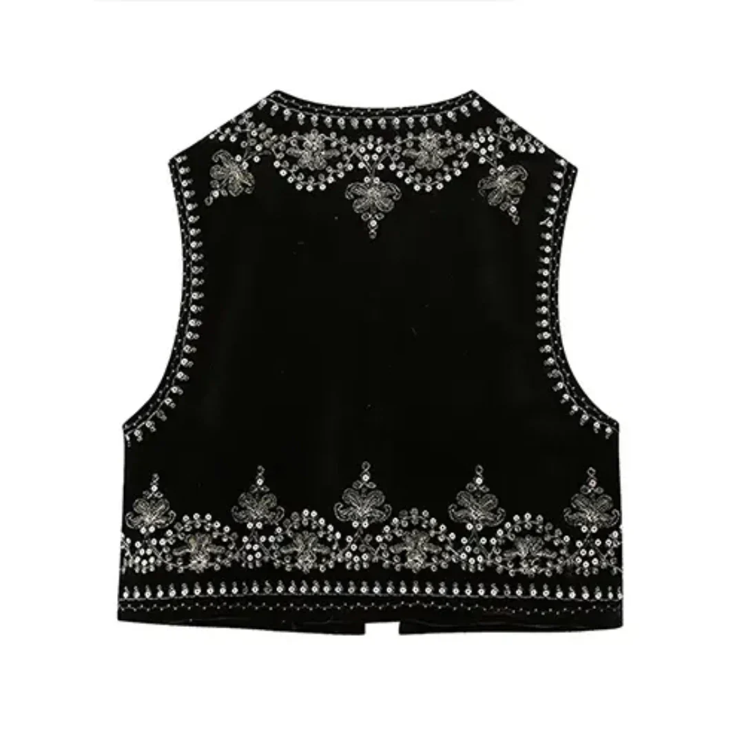 Marianain | Damen Elegante Weste | Bestickt