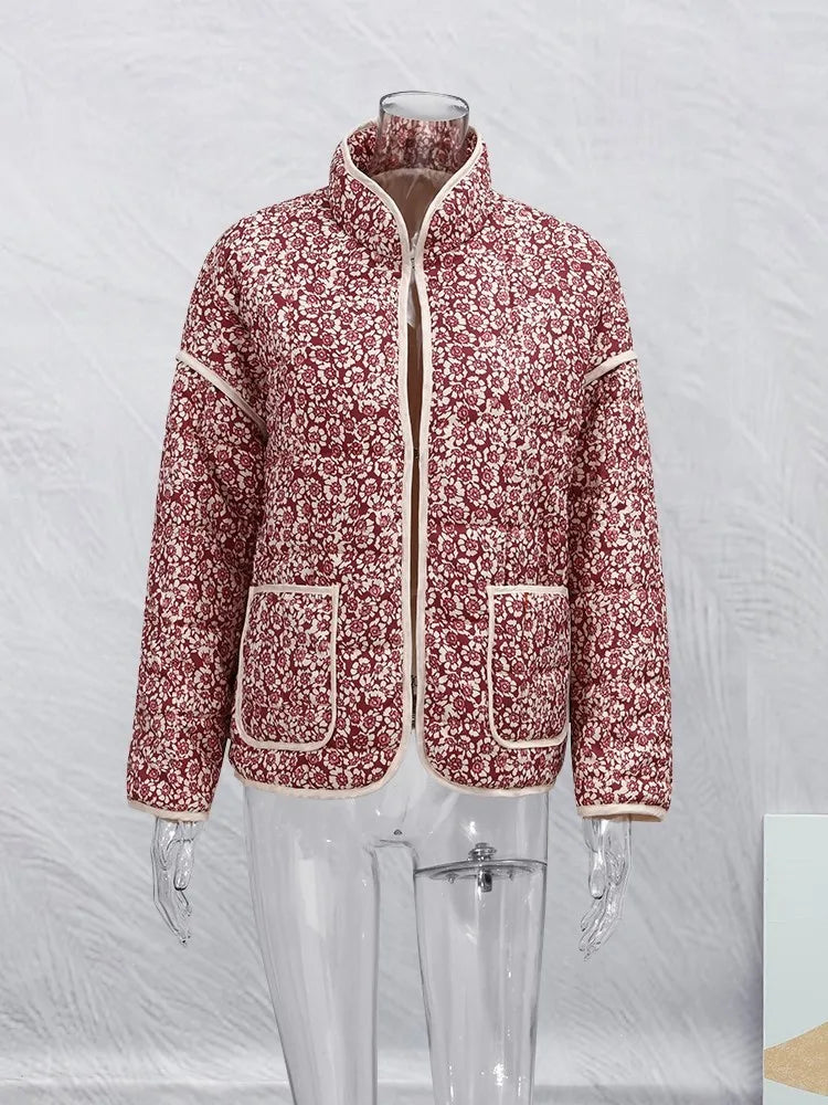 Vintage Jacke mit Blumendruck