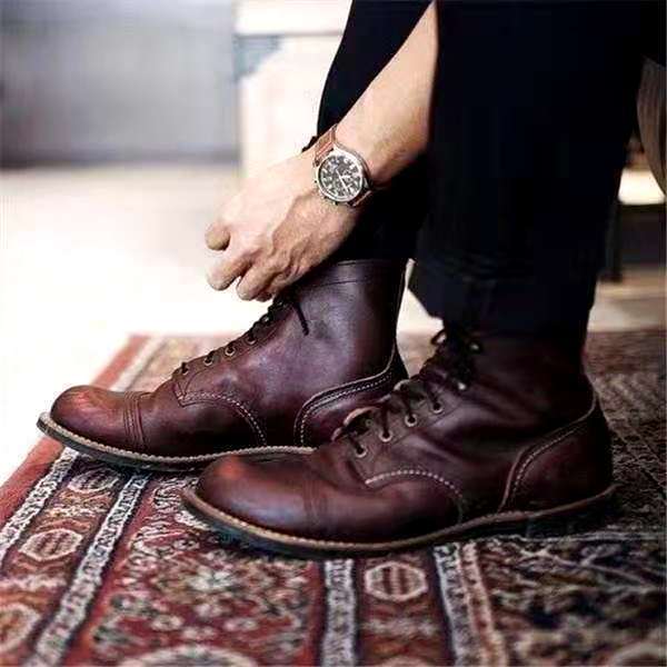 Frederic - Orthopädische Retro-Schnürstiefel Braun