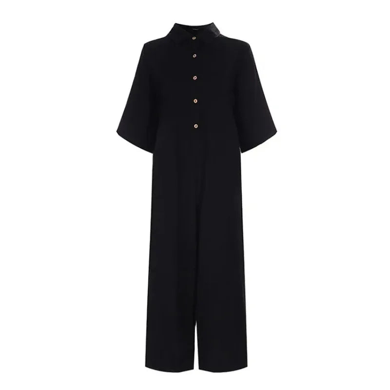 Quincey - Weißer eleganter lässiger Jumpsuit