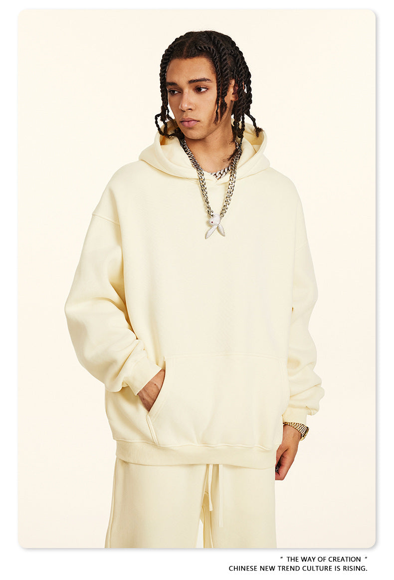Lockere, lässige Plüschjacke mit Kapuze
