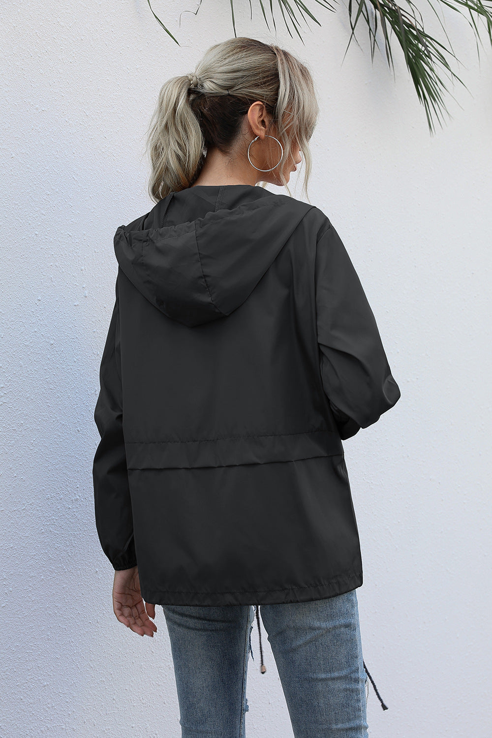 Lässige Regenjacke mit Reißverschluss für Damen