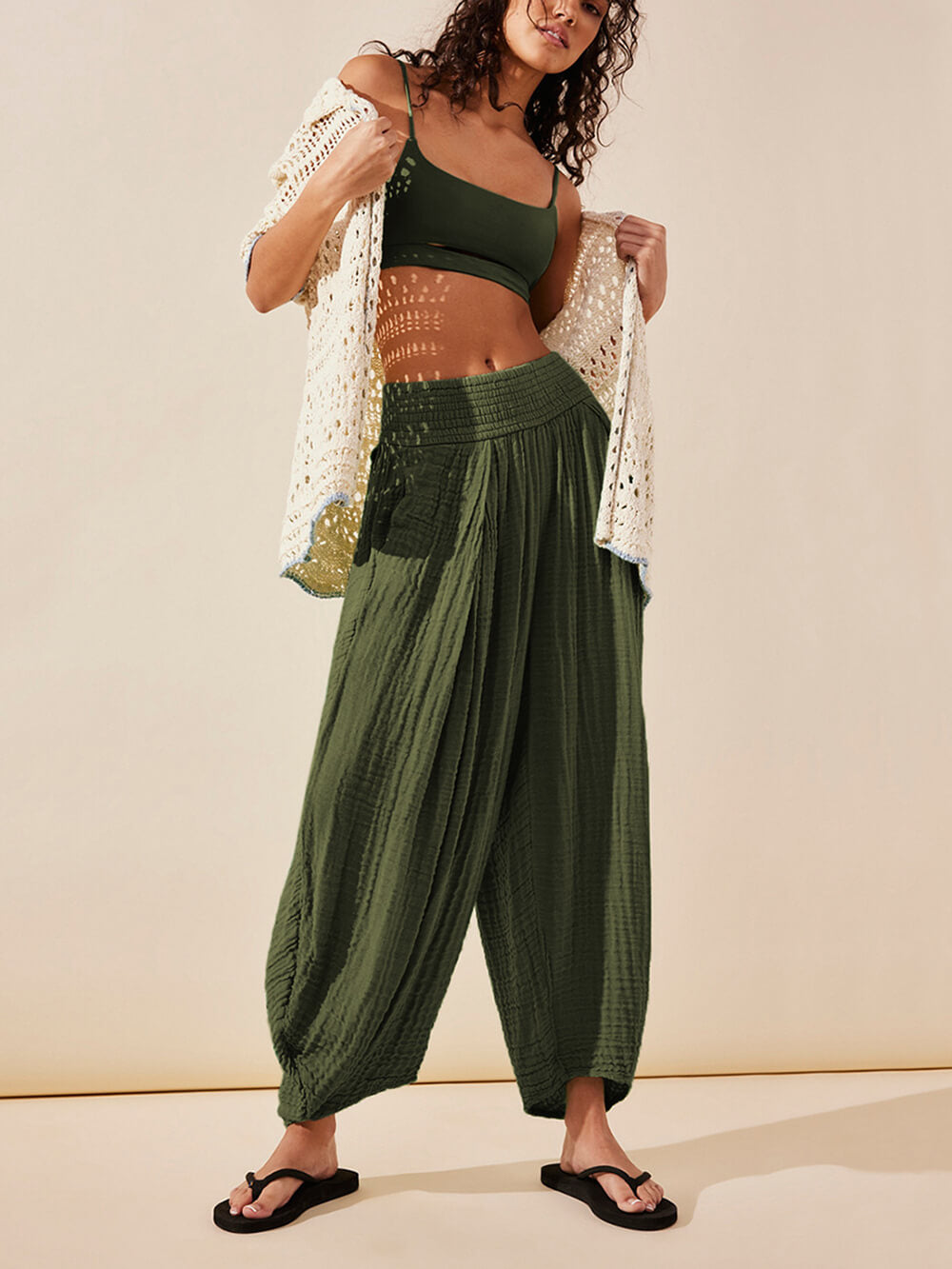 Aprikosen-Freizeithose - Noor